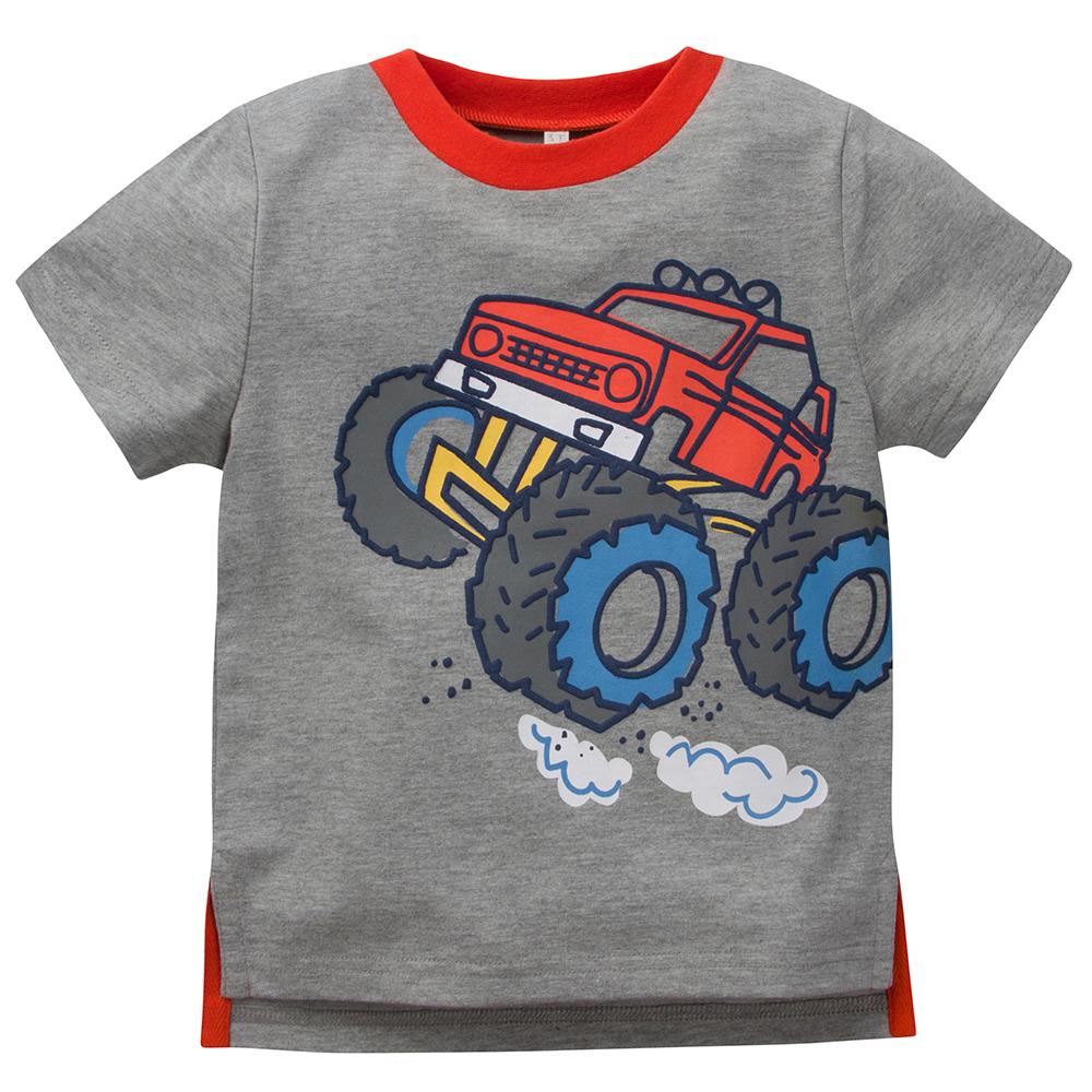 2-Pack Infant & Toddler Boys Shark and Truck Short Sleeve Tops, view 3