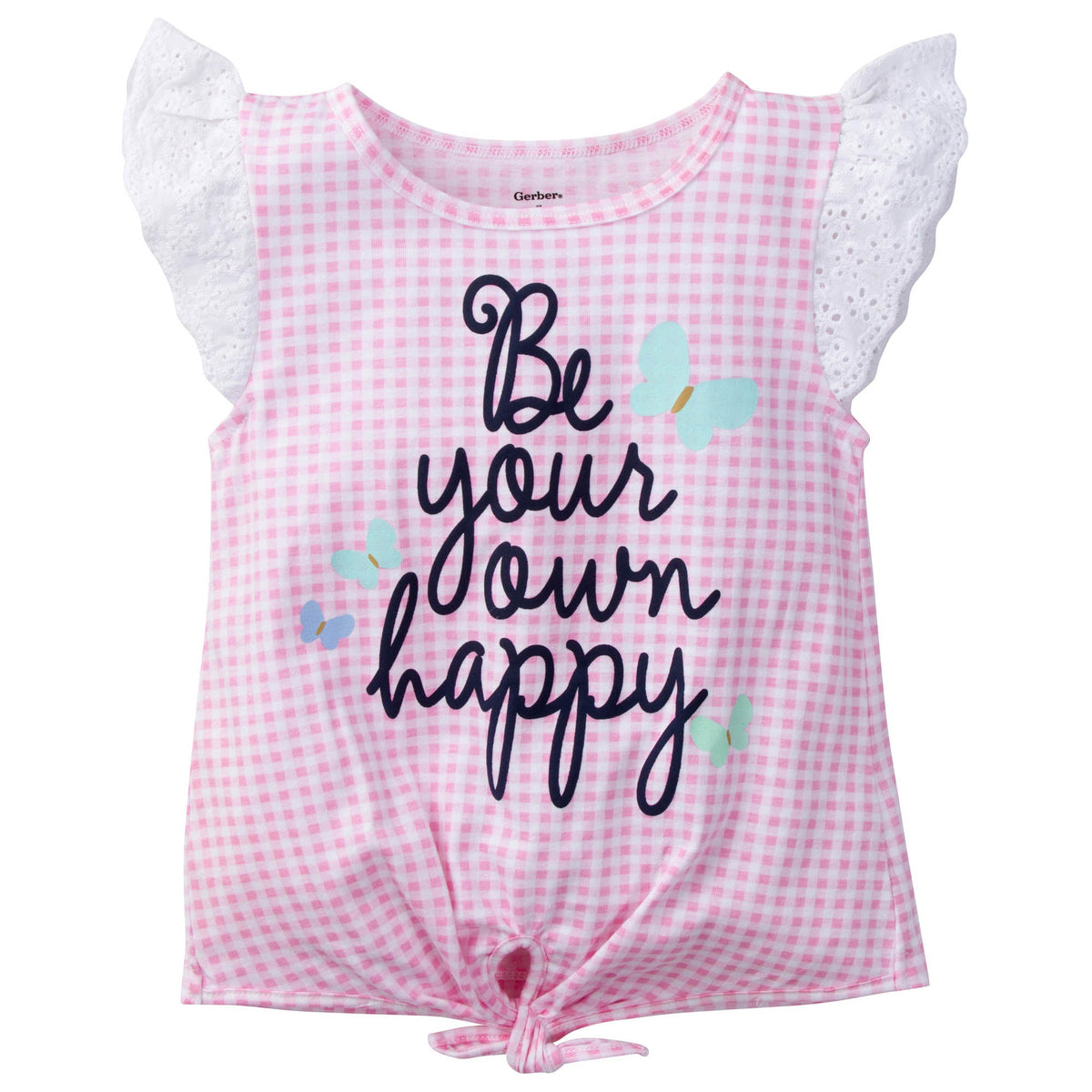 Girls "Be Your Own Happy" Short Sleeve Top