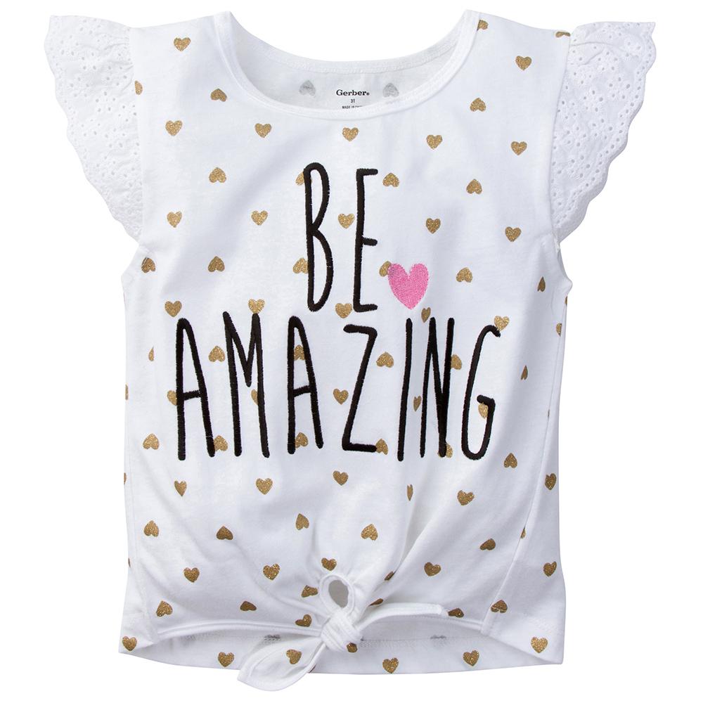 2-Pack Girls Unicorn & Be Amazing Fashion Tops, view 2