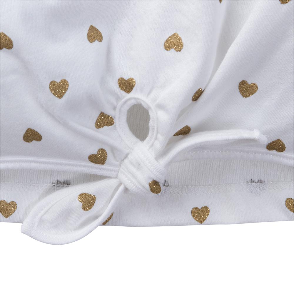 1-Pack Infant & Toddler Girls Gold Hearts Fashion Top, additional view 1