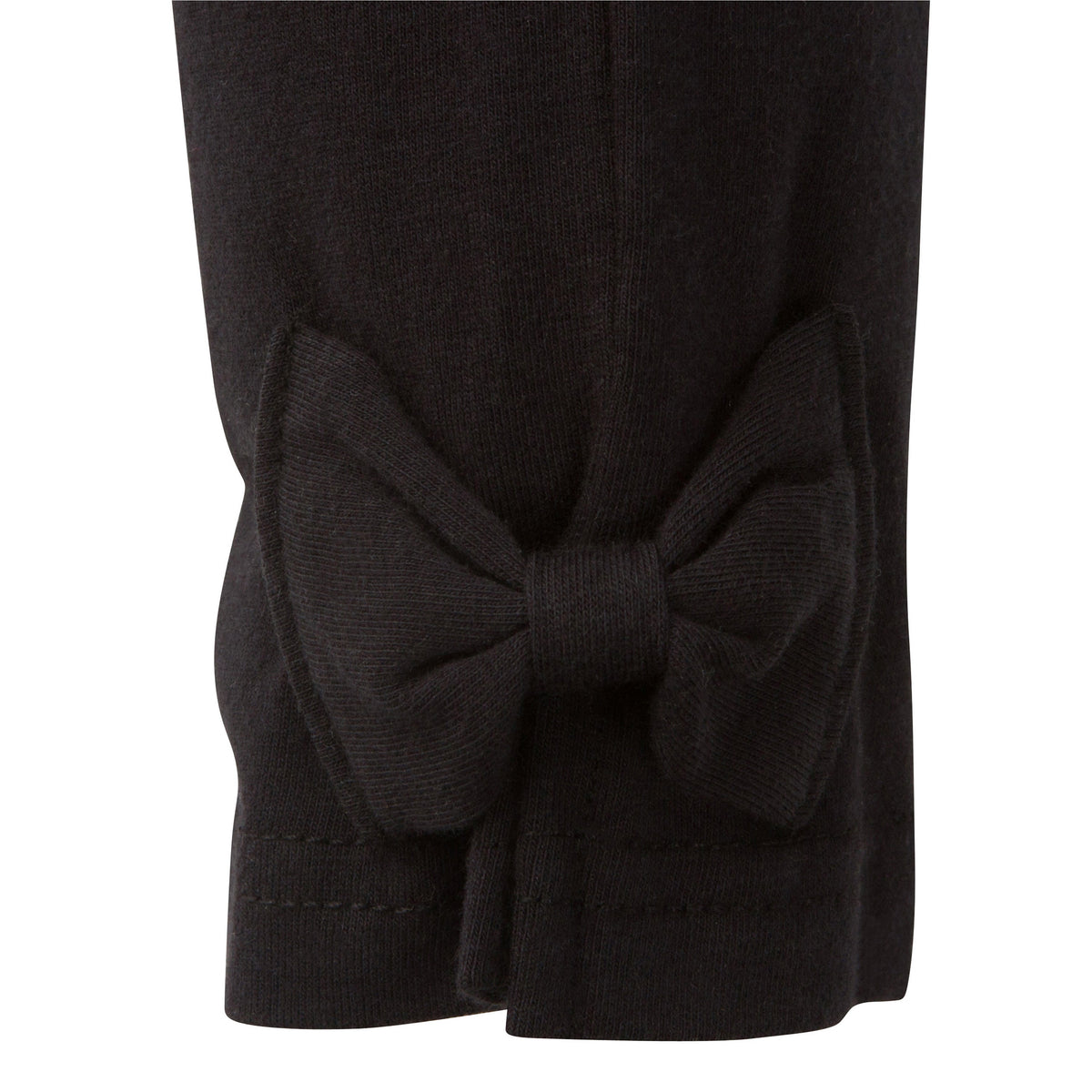 Girls Black Bow Leggings, additional view 1
