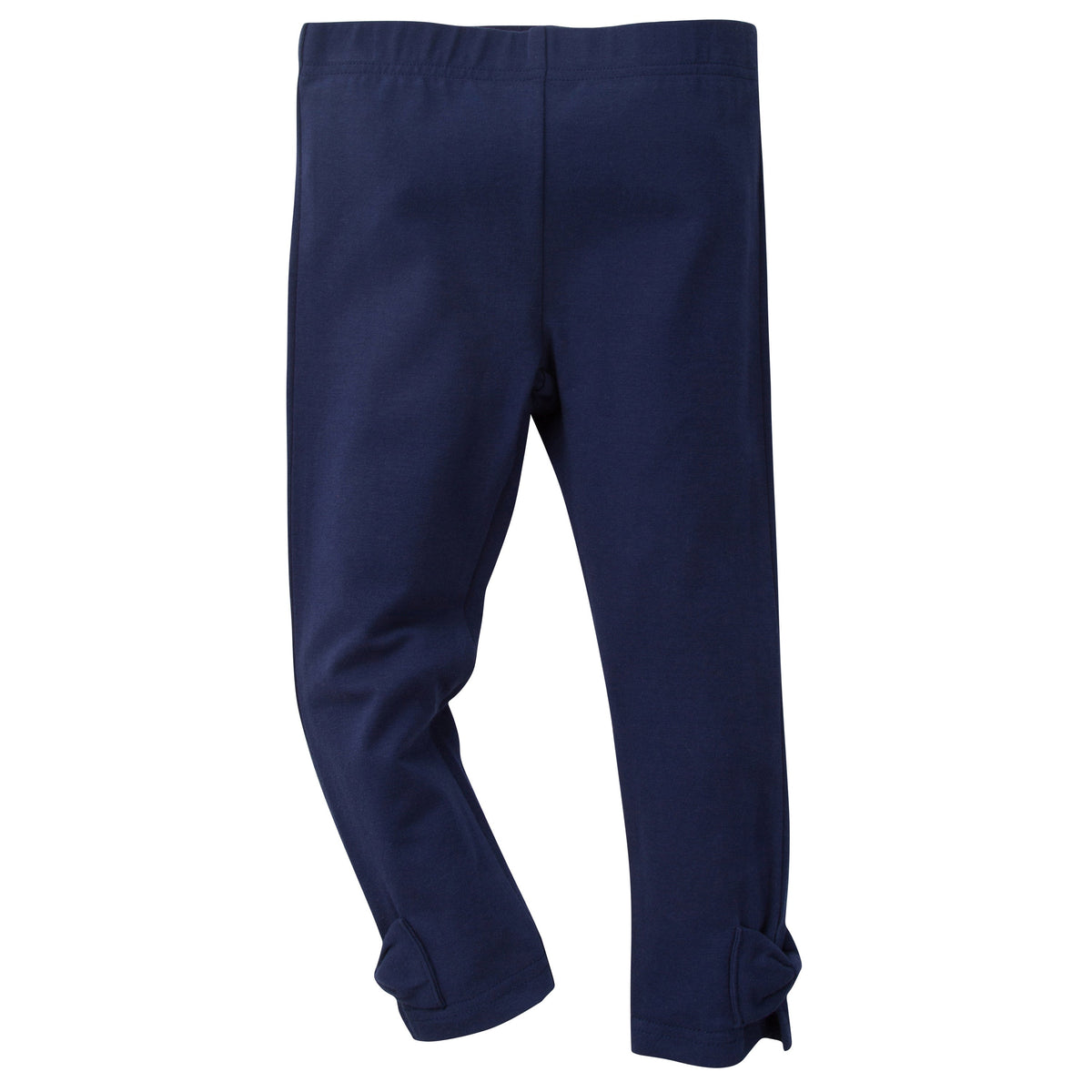 Girls Navy Bow Leggings