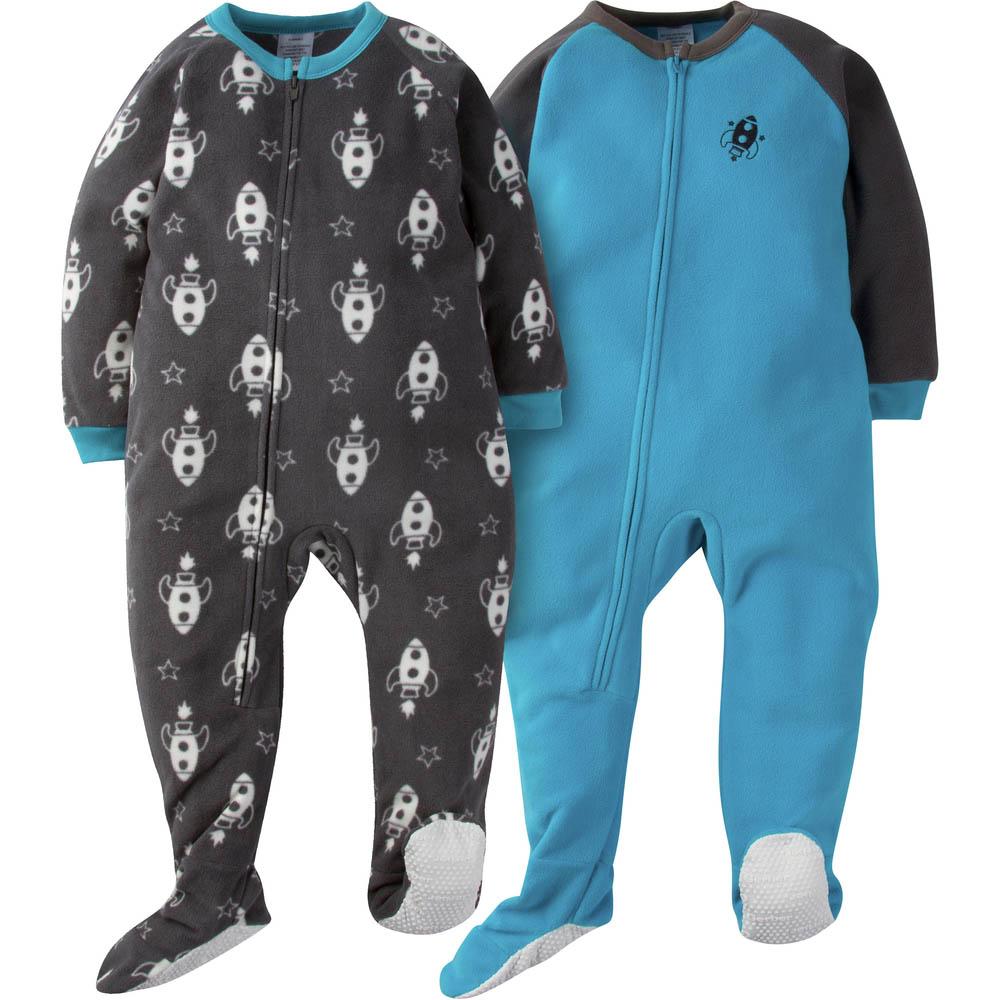 2-Pack Toddler Boy Galaxy Blanket Sleepers