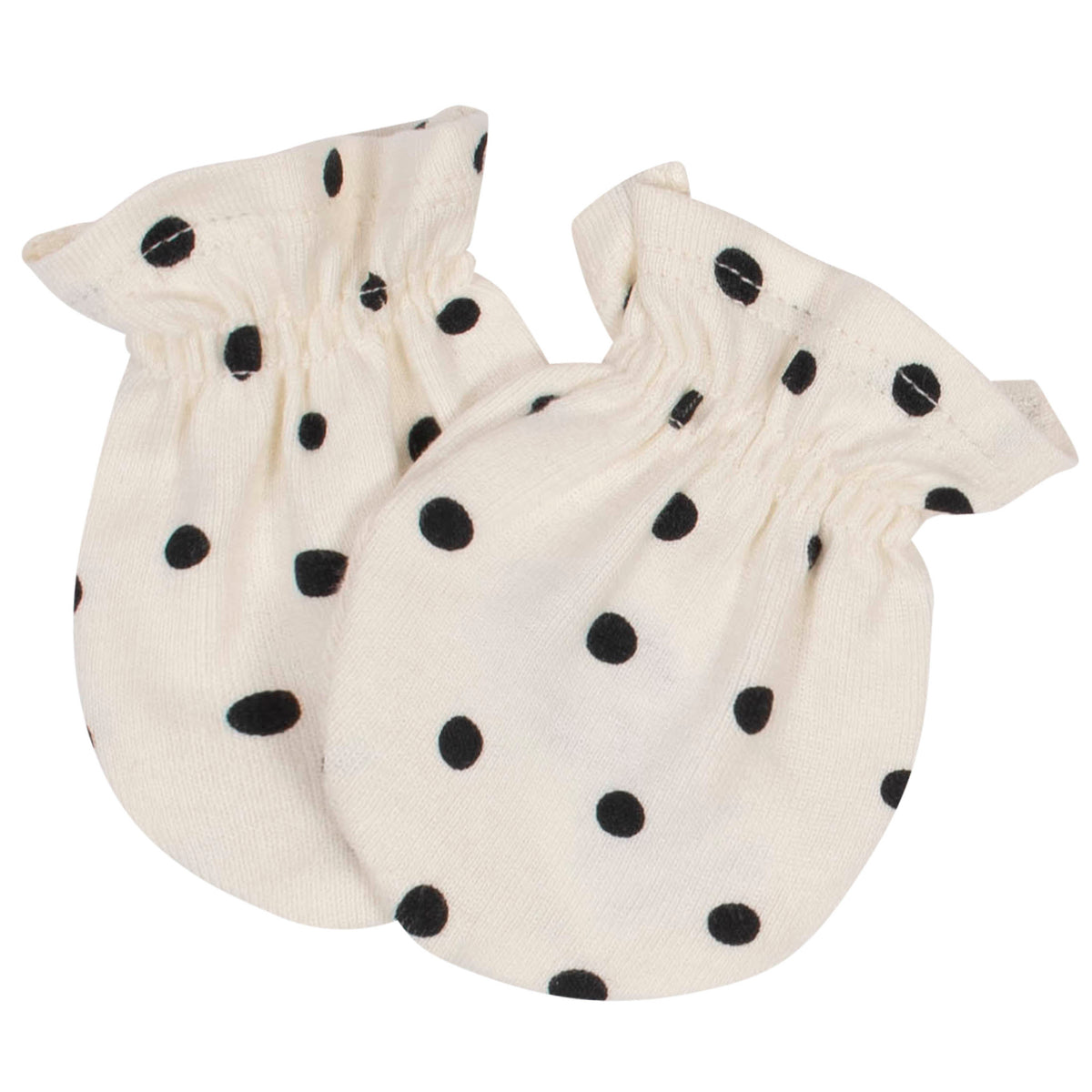 4-Pack Baby Girls Flower Pot Organic Mittens