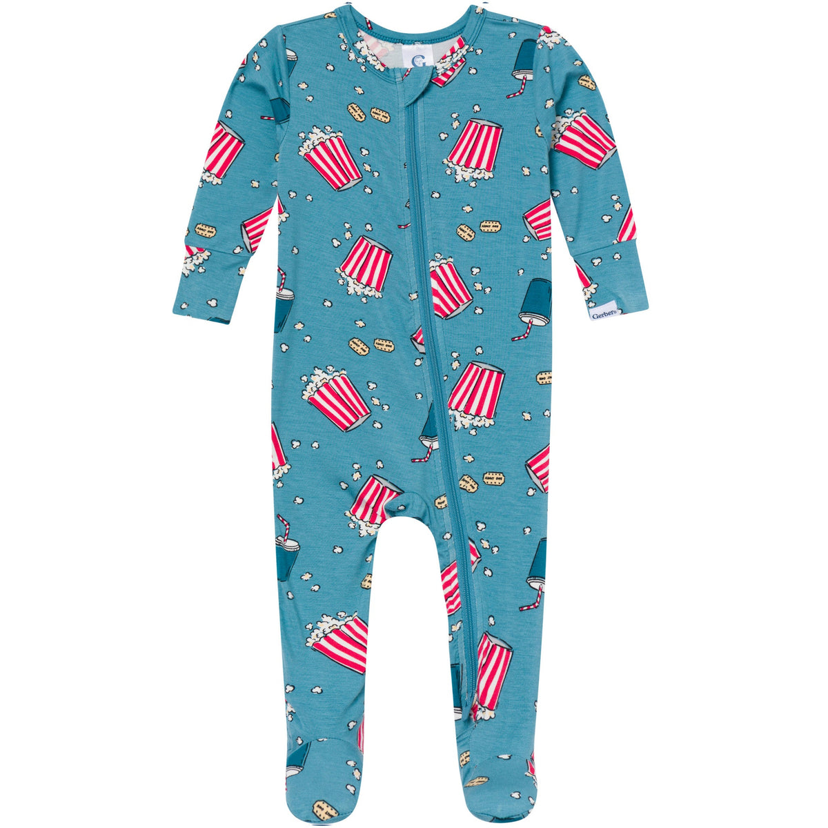 Baby & Toddler Neutral Movie Night Snug Fit Footed Pajamas-Gerber Childrenswear Wholesale