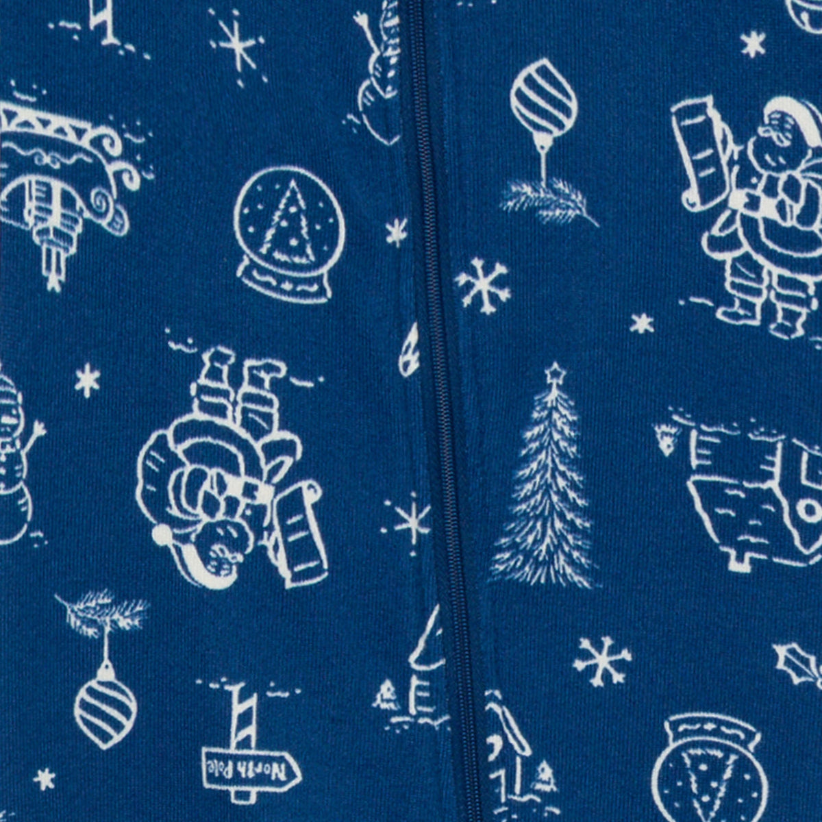 Baby & Toddler Neutral Navy Toile Snug Fit Footed Pajamas-Gerber Childrenswear Wholesale