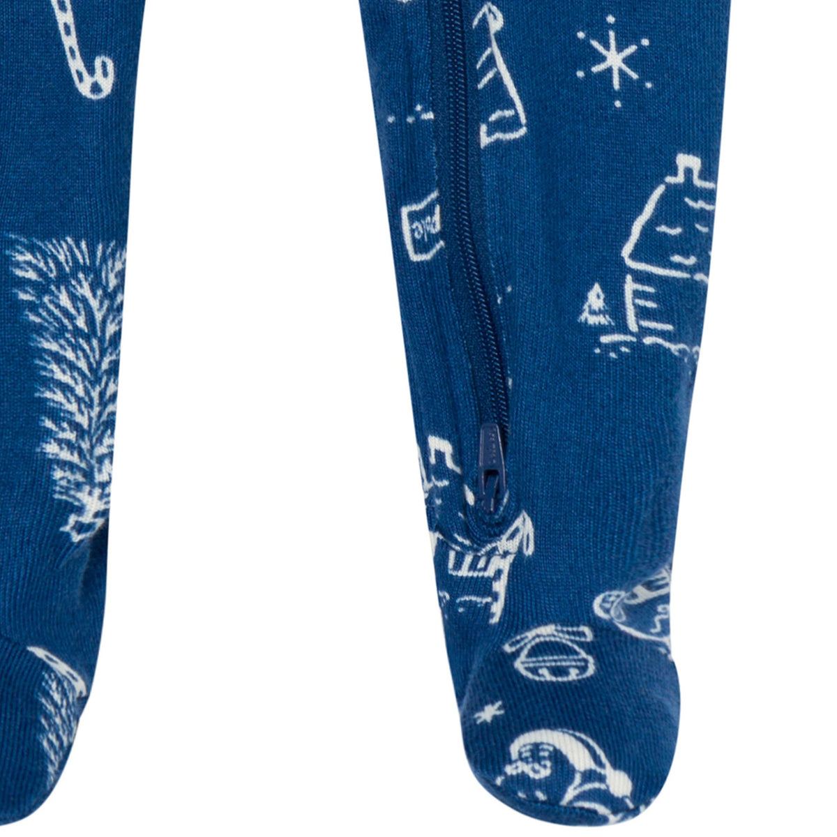 Baby & Toddler Neutral Navy Toile Snug Fit Footed Pajamas-Gerber Childrenswear Wholesale