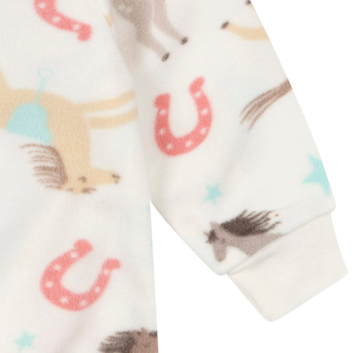 Baby & Toddler Girls Horses Footed Fleece Pajamas-Gerber Childrenswear Wholesale