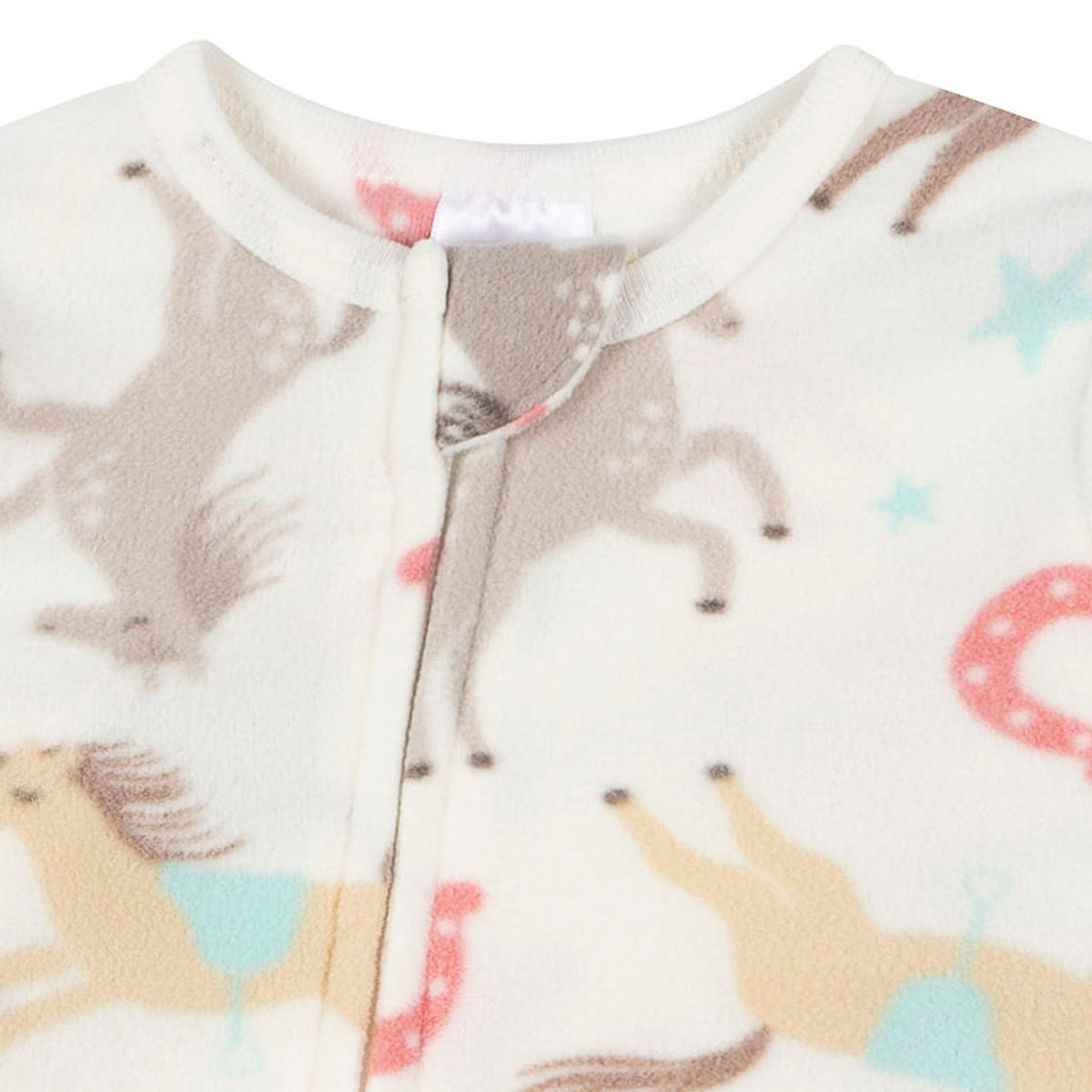 Baby & Toddler Girls Horses Footed Fleece Pajamas-Gerber Childrenswear Wholesale
