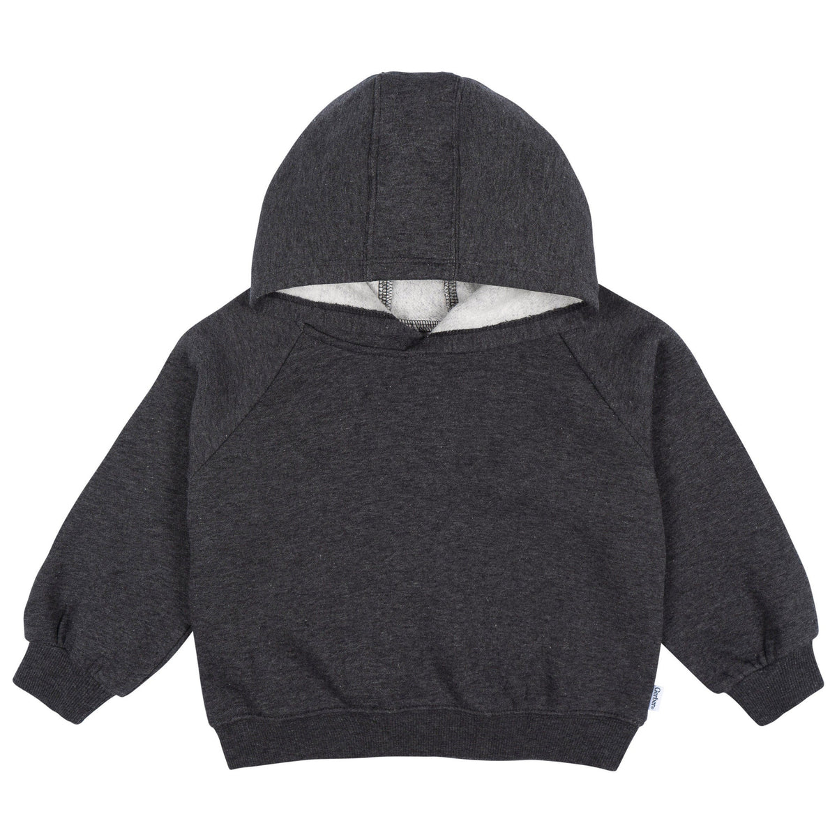 Baby & Toddler Neutral Charcoal Heather Pullover Hooded Sweatshirt-Gerber Childrenswear Wholesale
