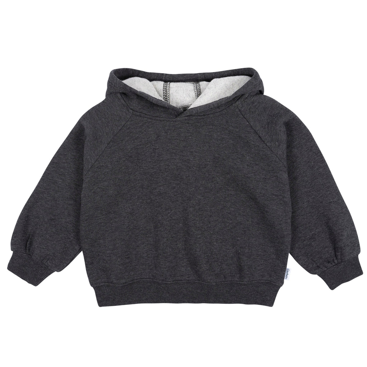 Baby & Toddler Neutral Charcoal Heather Pullover Hooded Sweatshirt-Gerber Childrenswear Wholesale
