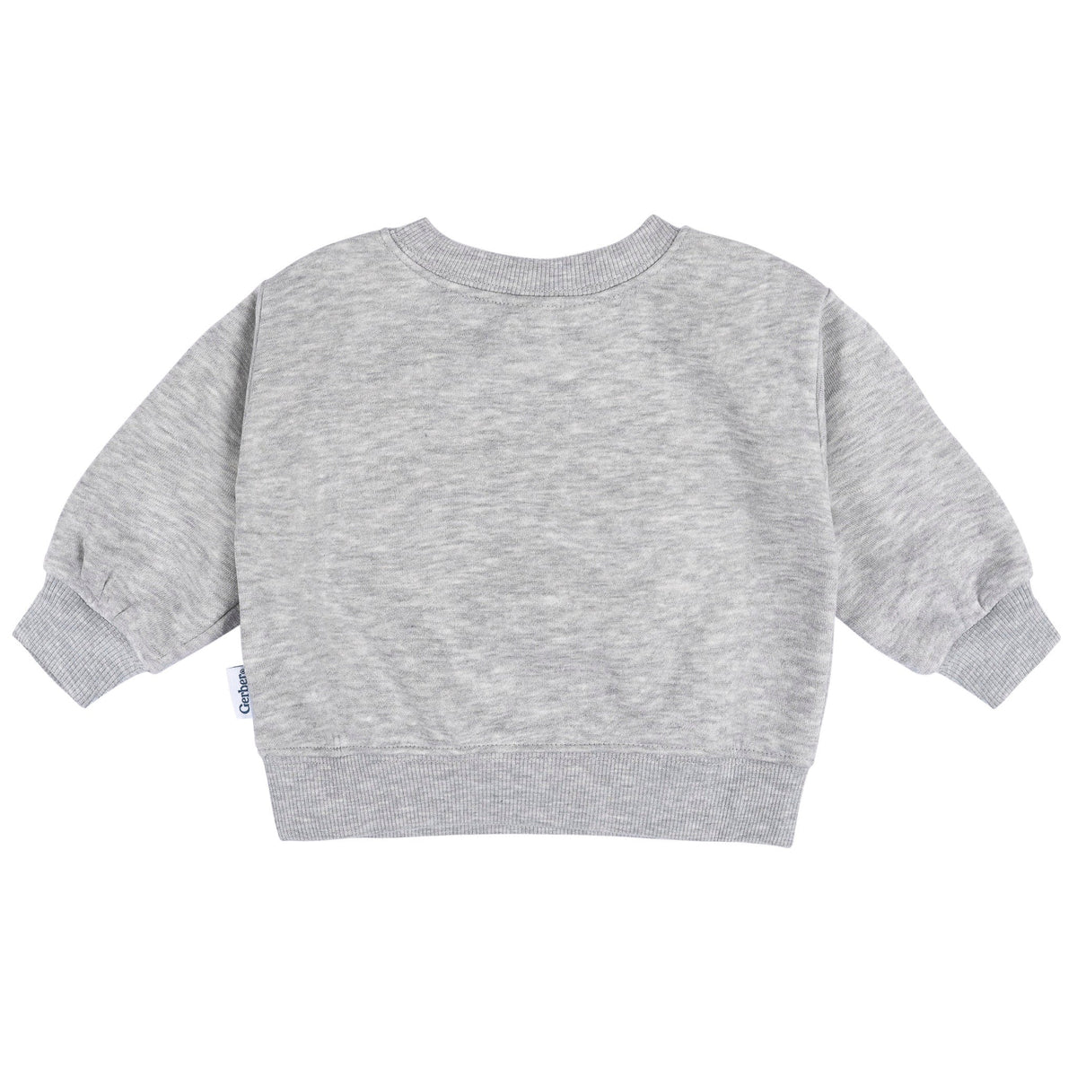 Baby & Toddler Neutral Med Grey Heather Crewneck Sweatshirt-Gerber Childrenswear Wholesale