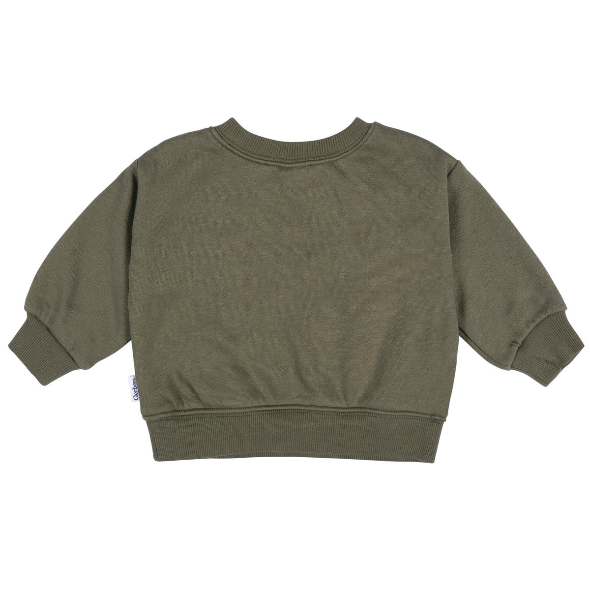 Baby & Toddler Neutral Green Crewneck Sweatshirt-Gerber Childrenswear Wholesale