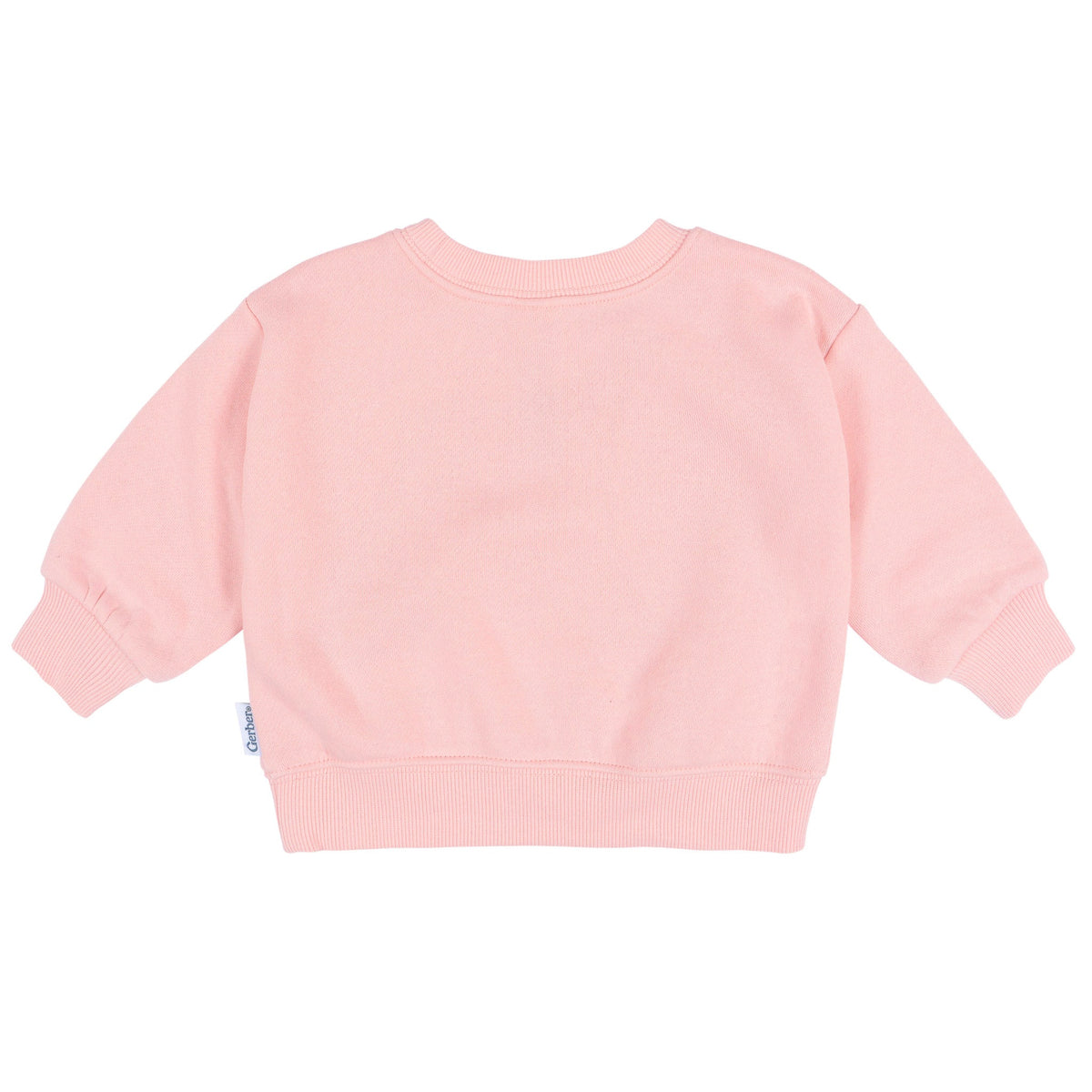 Baby & Toddler Neutral Pink Crewneck Sweatshirt-Gerber Childrenswear Wholesale