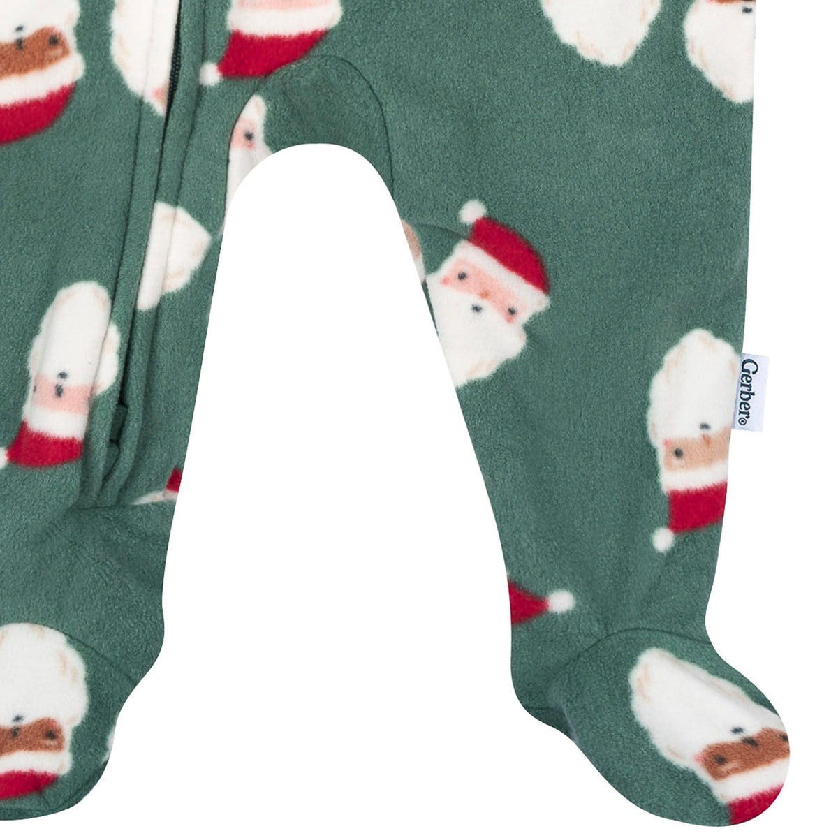 Baby & Toddler Neutral Santas Footed Fleece Pajamas-Gerber Childrenswear Wholesale