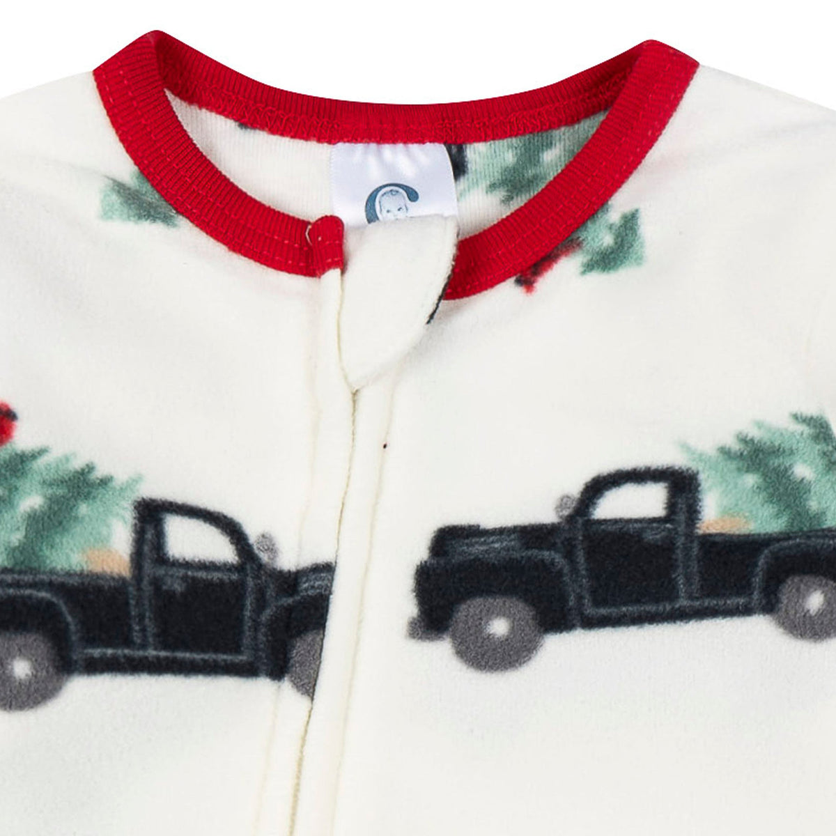 Baby & Toddler Neutral Trucks Footed Fleece Pajamas-Gerber Childrenswear Wholesale