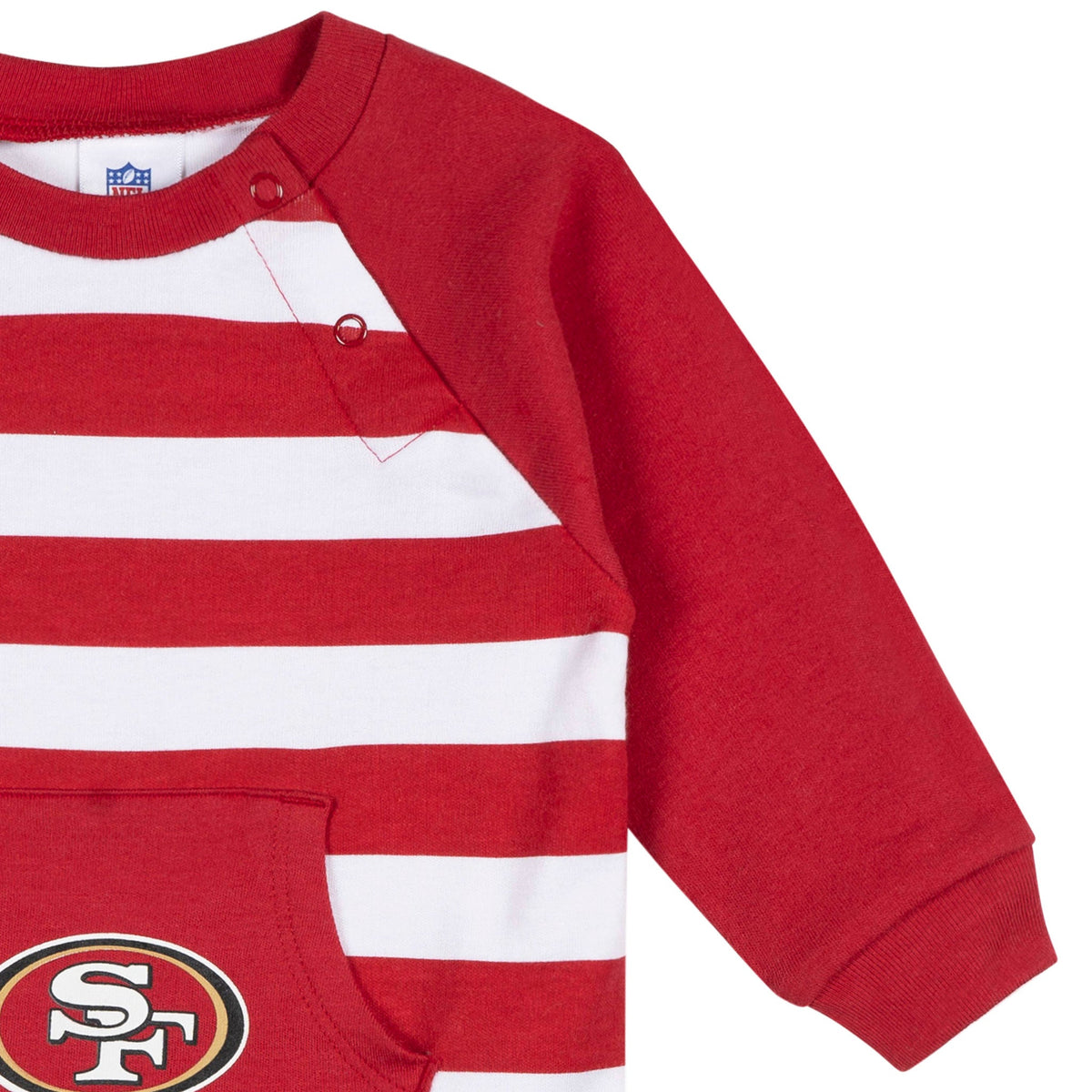 Baby Boys 49ers Football Pajamas With Pouch, view 2