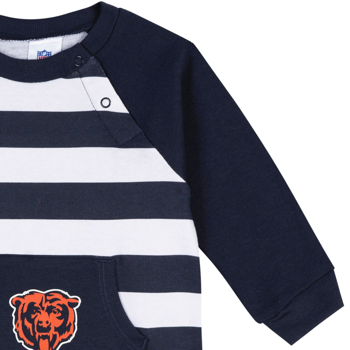 Baby Boys Chicago Bears Football Pajamas With Pouch, view 2