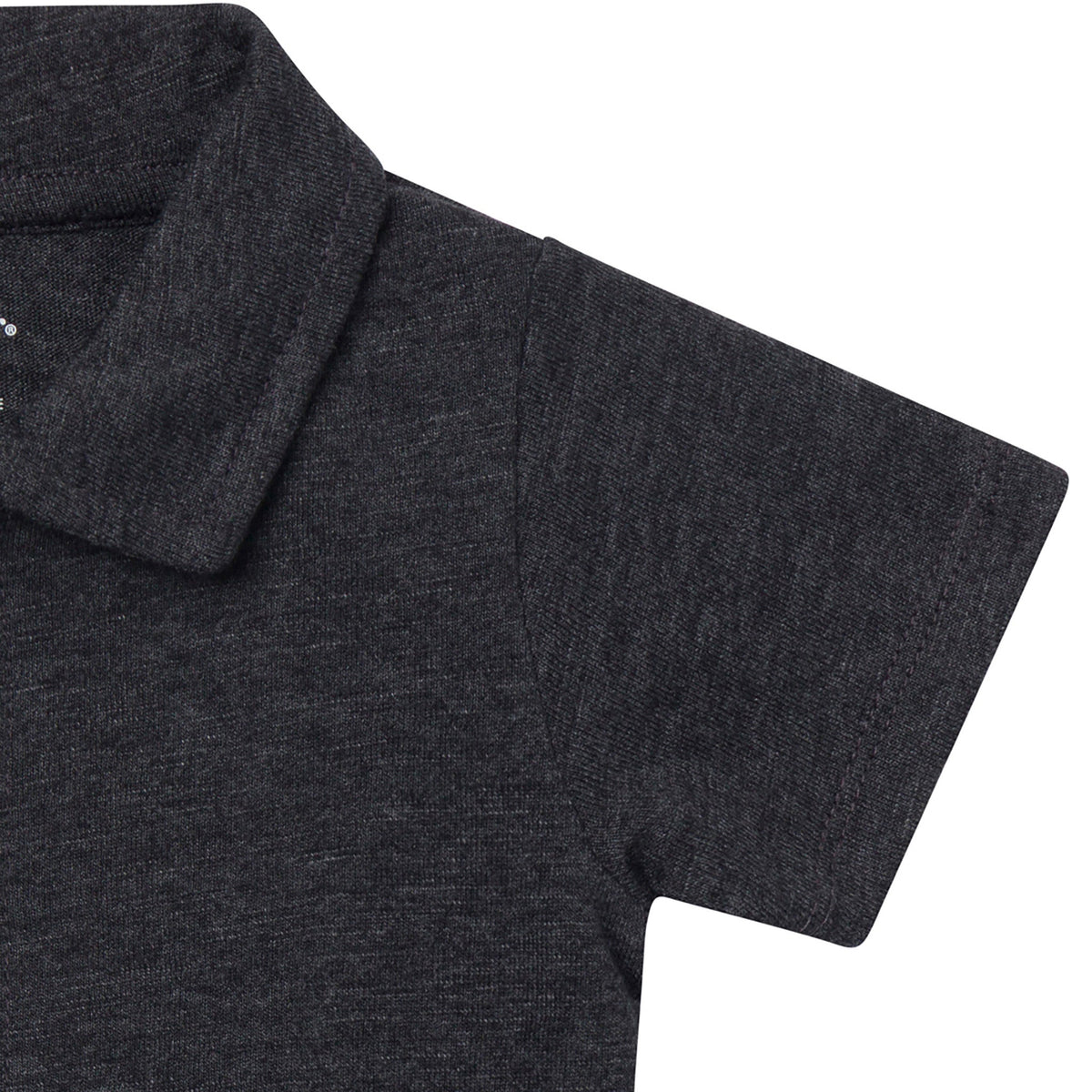 Baby Boys Black Polo Bodysuit-Gerber Childrenswear Wholesale