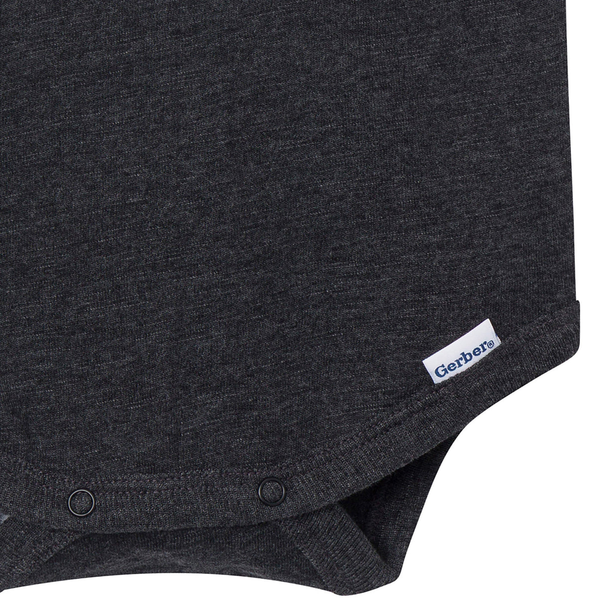 Baby Boys Black Polo Bodysuit-Gerber Childrenswear Wholesale