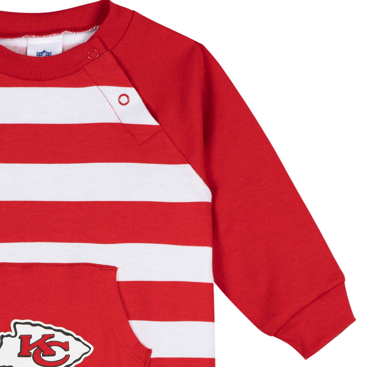Baby Boys Kansas City Chiefs Football Pajamas With Pouch, view 2