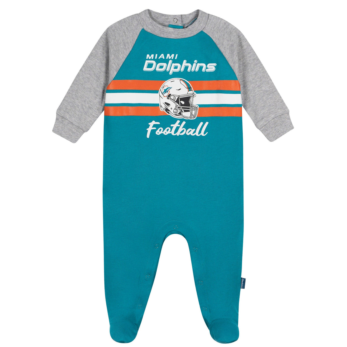 Baby Boys Miami Dolphins Footed Pajamas