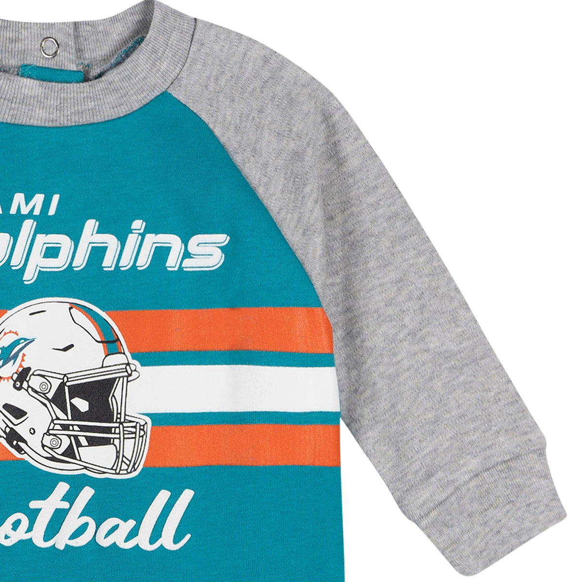Baby Boys Miami Dolphins Footed Pajamas, view 3