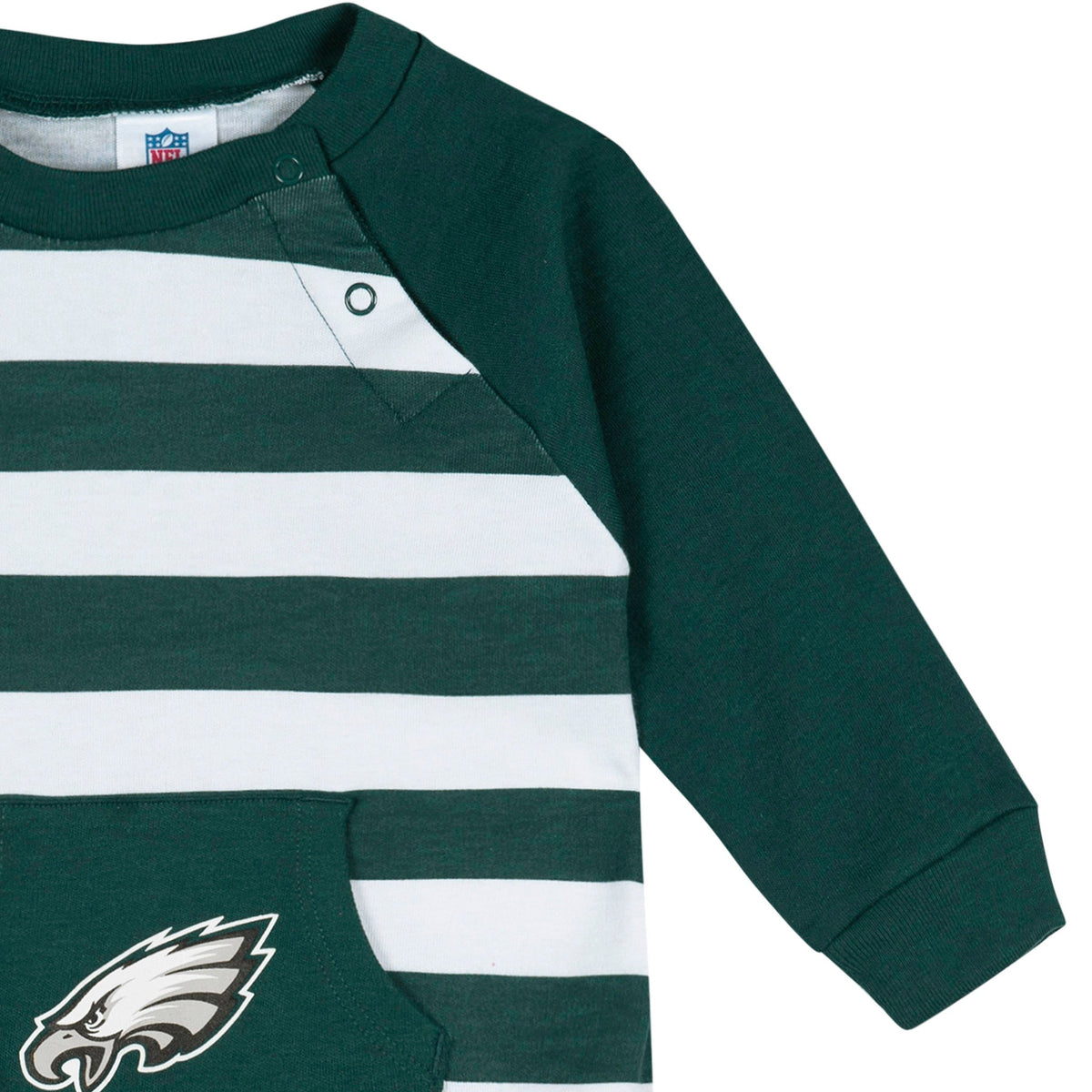 Baby Boys Philadelphia Eagles Football Pajamas With Pouch, view 2