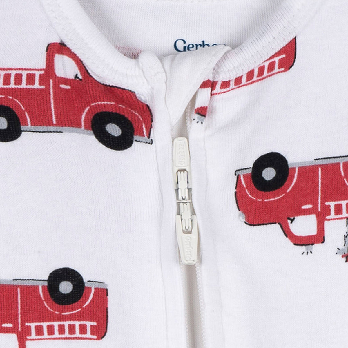 Baby Boys Fire Trucks Snug Fit Romper