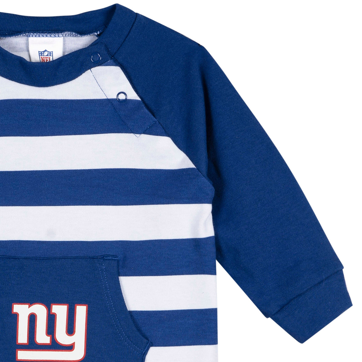 Baby Boys New York Giants Football Pajamas With Pouch, view 2