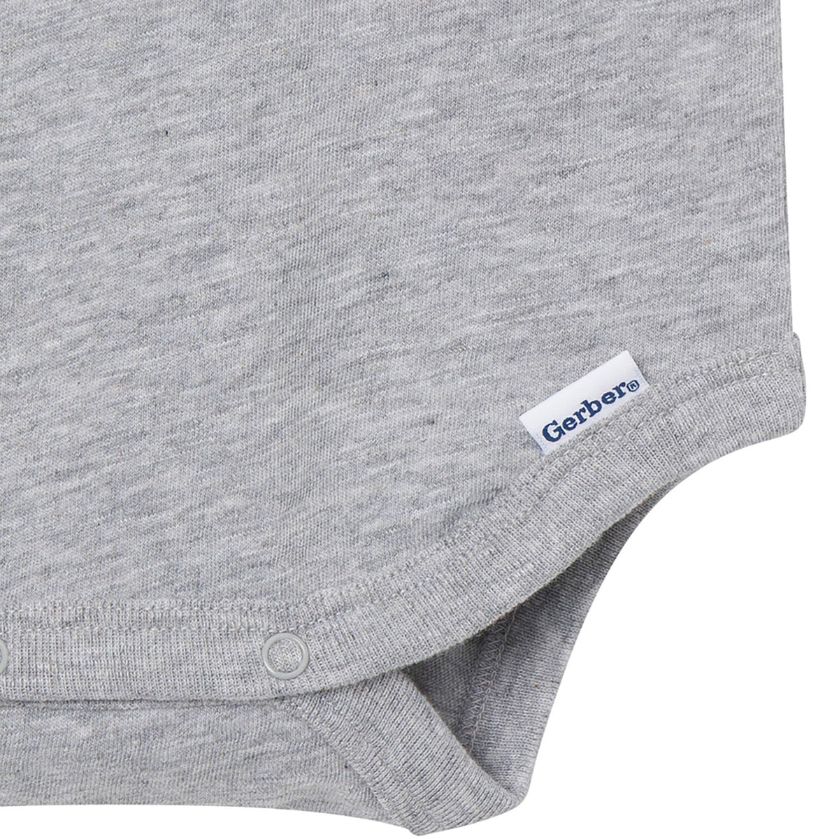 Baby Boys Gray Heather Polo Bodysuit-Gerber Childrenswear Wholesale