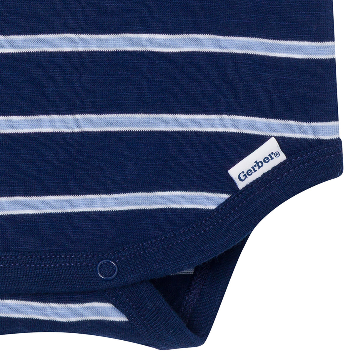 Baby Boys Navy Stripes Polo Bodysuit-Gerber Childrenswear Wholesale