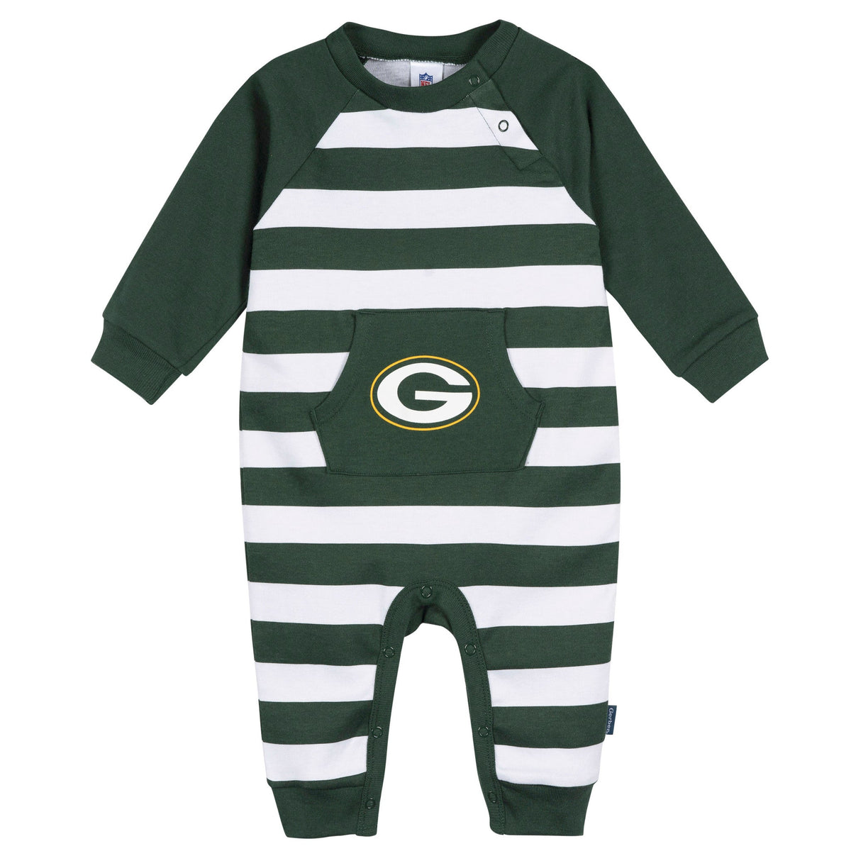 Baby Boys Green Bay Packers Football Pajamas With Pouch