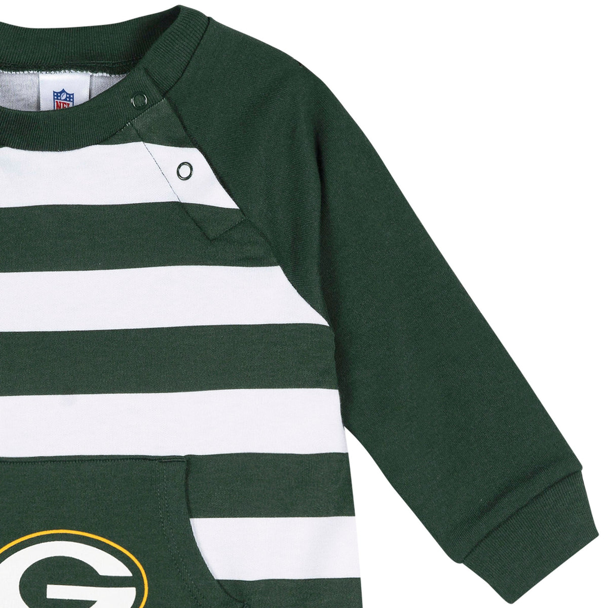Baby Boys Green Bay Packers Football Pajamas With Pouch, view 2