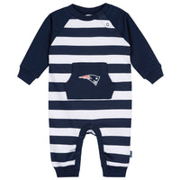 Baby Boys New England Patriots Football Pajamas With Pouch