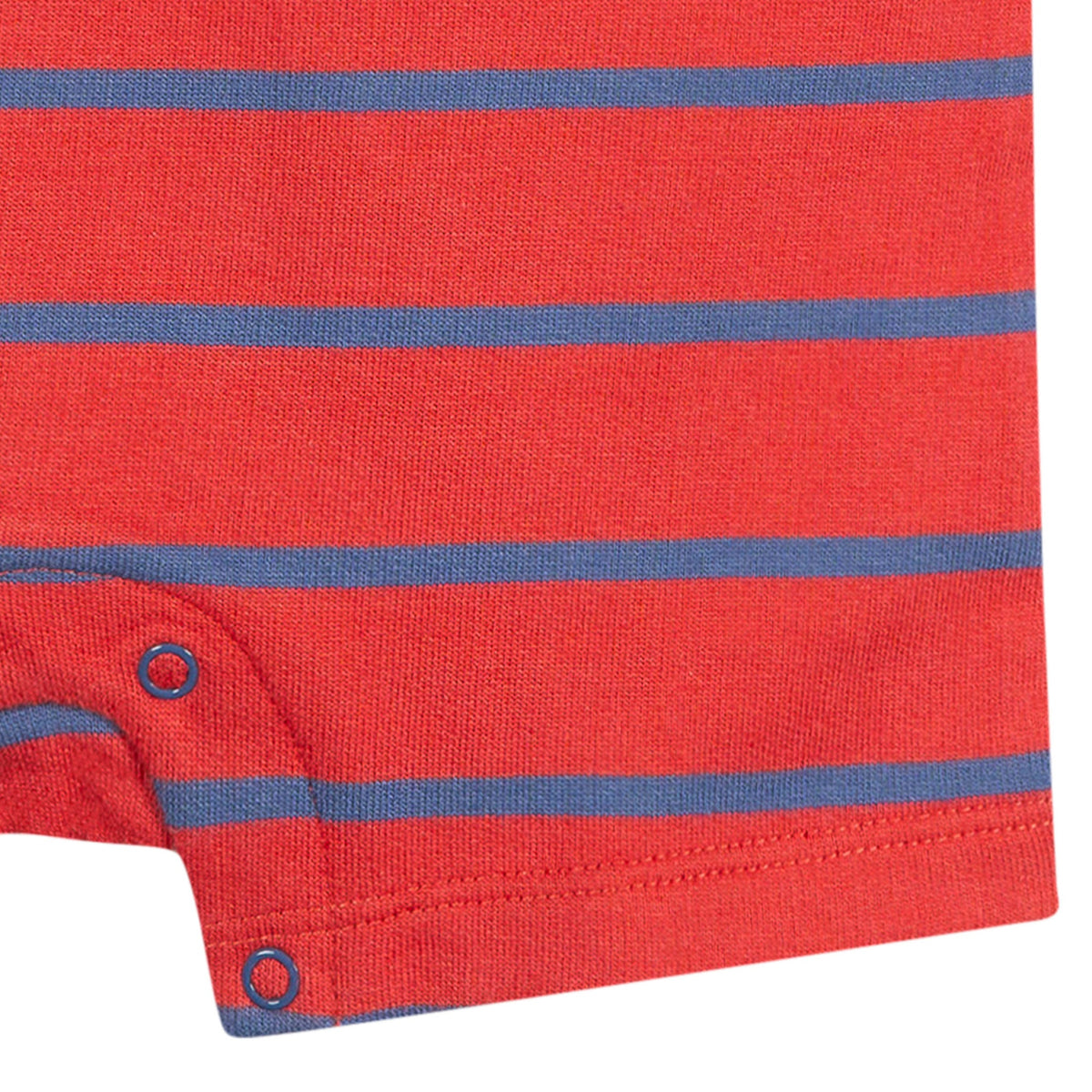 Baby Boys Red & Blue Collared Romper, view 5