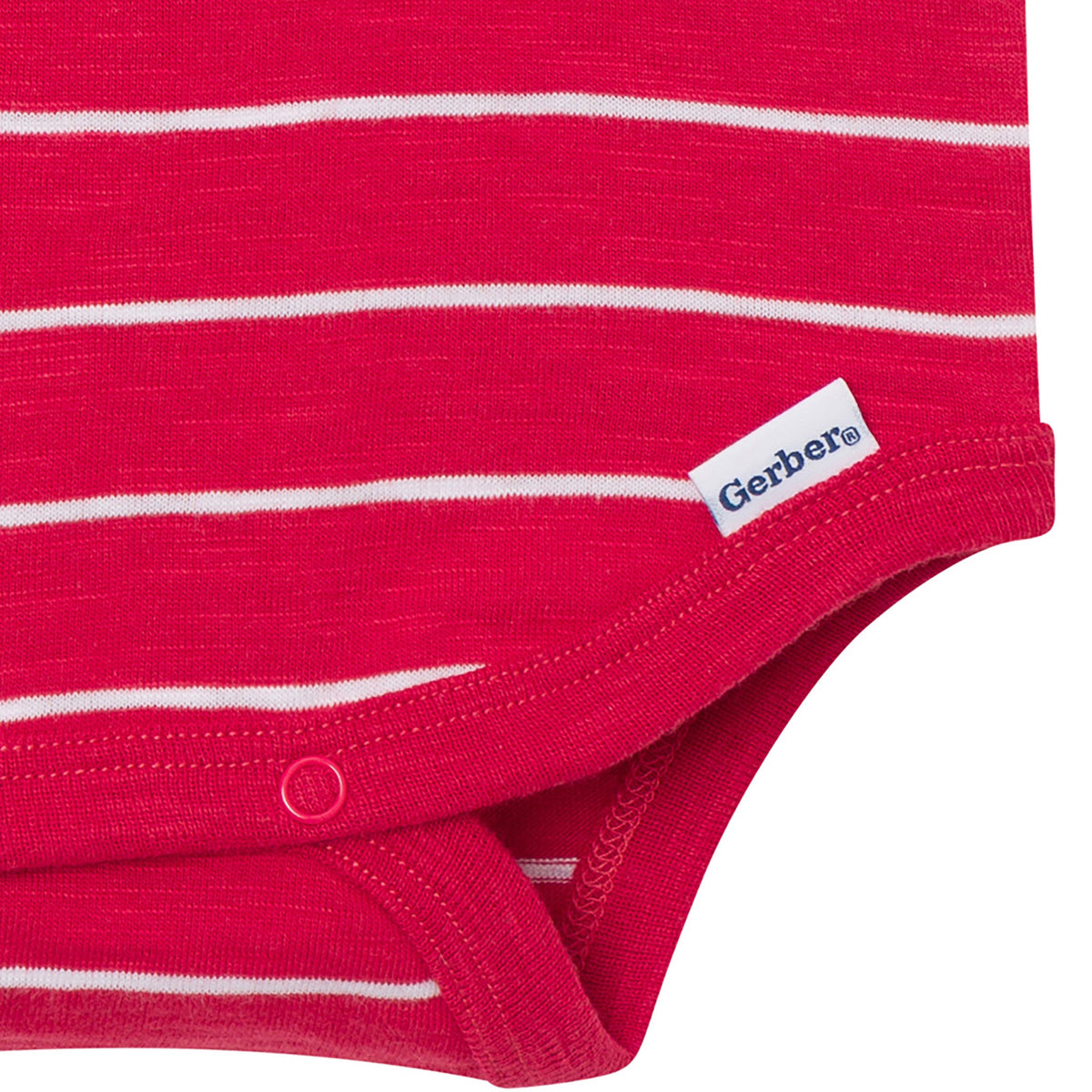 Baby Boys Red Stripes Polo Bodysuit-Gerber Childrenswear Wholesale