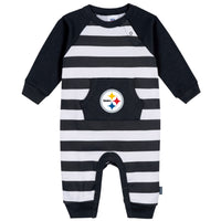 Baby Boys Pittsburgh Steelers Football Pajamas With Pouch