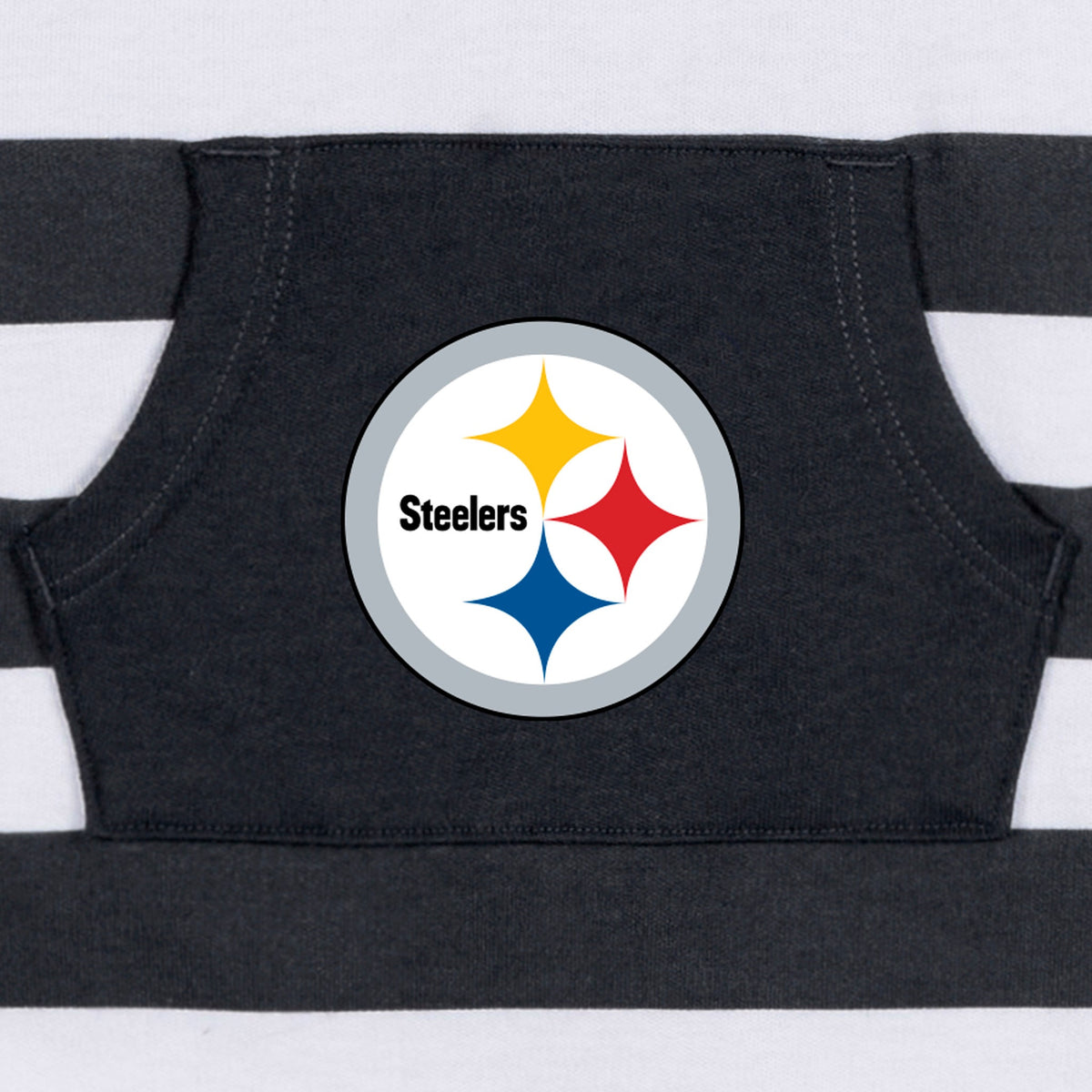 Baby Boys Pittsburgh Steelers Football Pajamas With Pouch, view 3