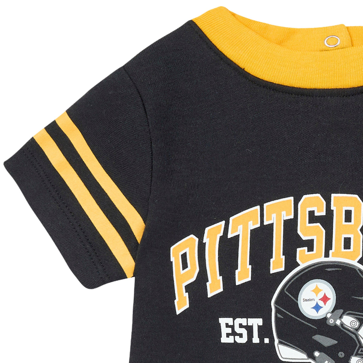 Baby Boys Pittsburgh Steelers Romper, view 3