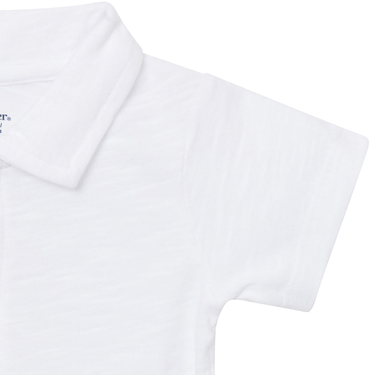 Baby Boys White Polo Bodysuit-Gerber Childrenswear Wholesale