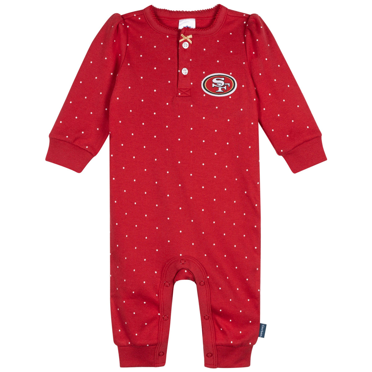 Baby Girls 49ers Footless Pajamas, view 2