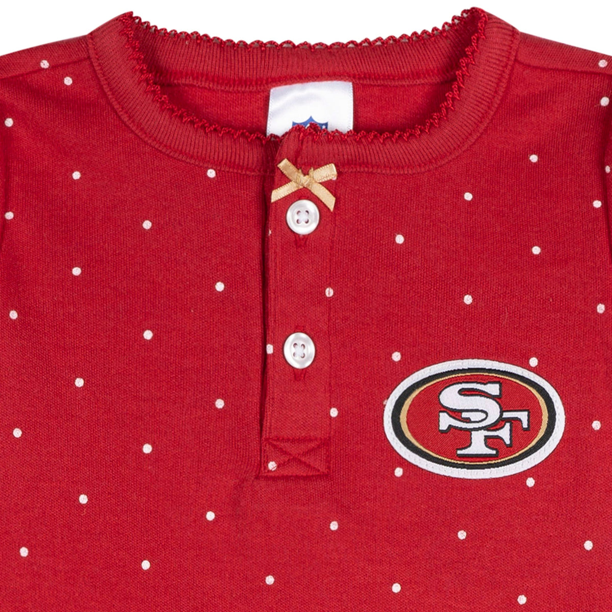Baby Girls 49ers Footless Pajamas, view 3