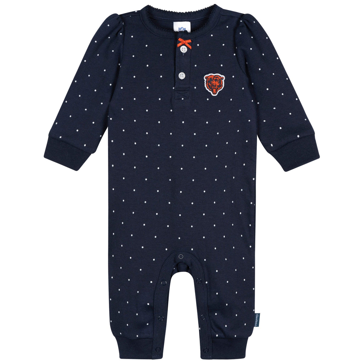 Baby Girls Chicago Bears Footless Pajamas