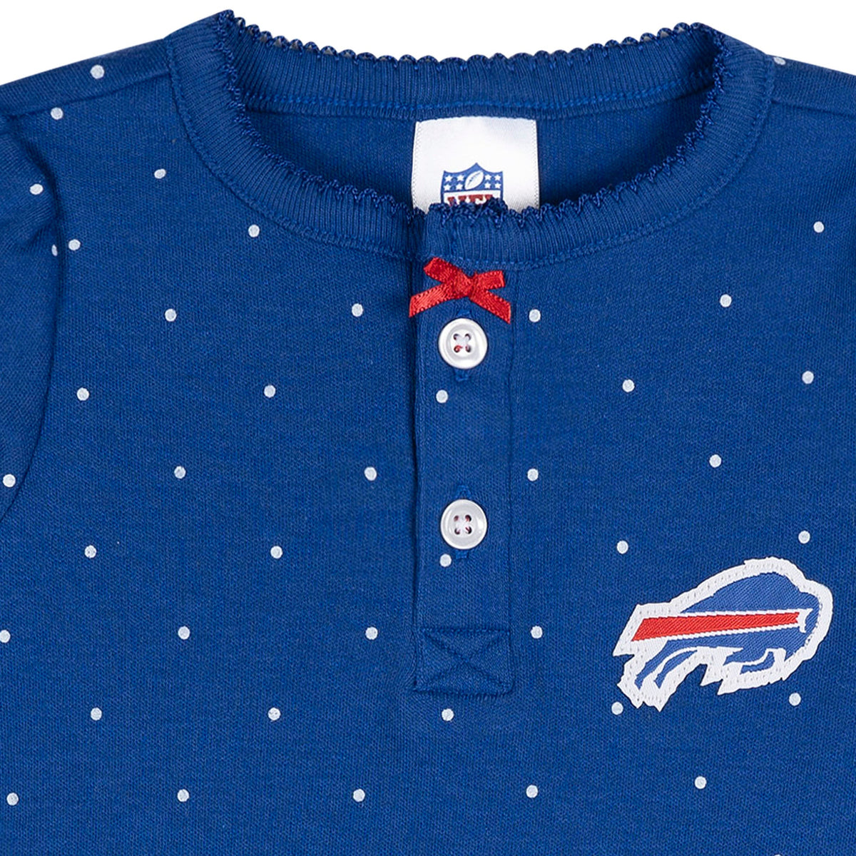 Baby Girls Buffalo Bills Footless Pajamas, view 2
