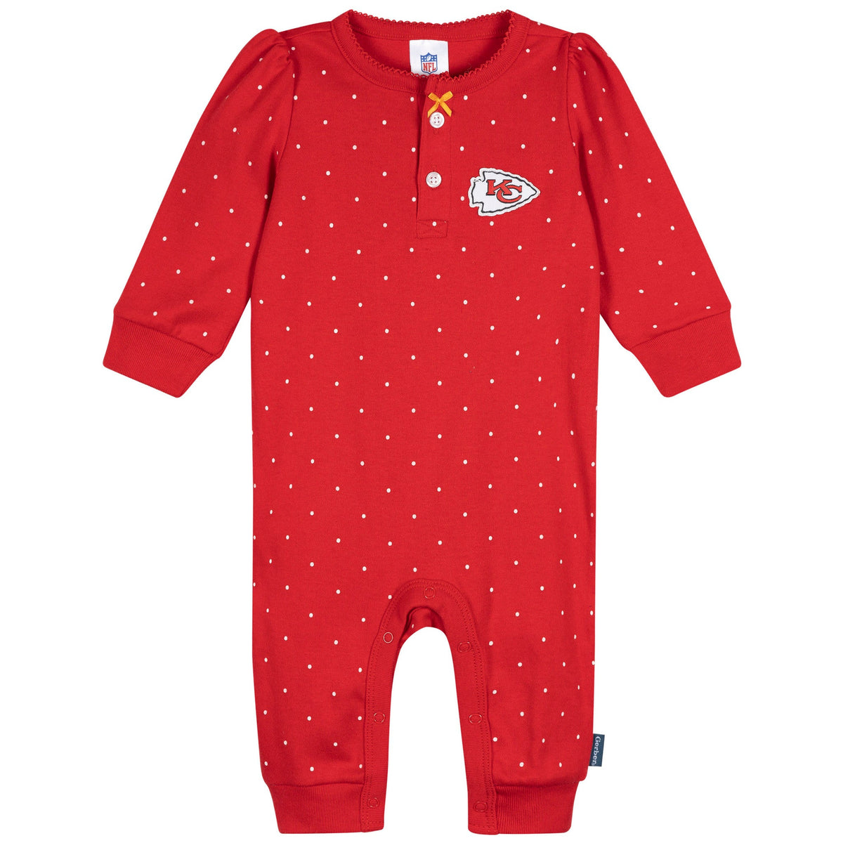 Baby Girls Kansas City Chiefs Footless Pajamas