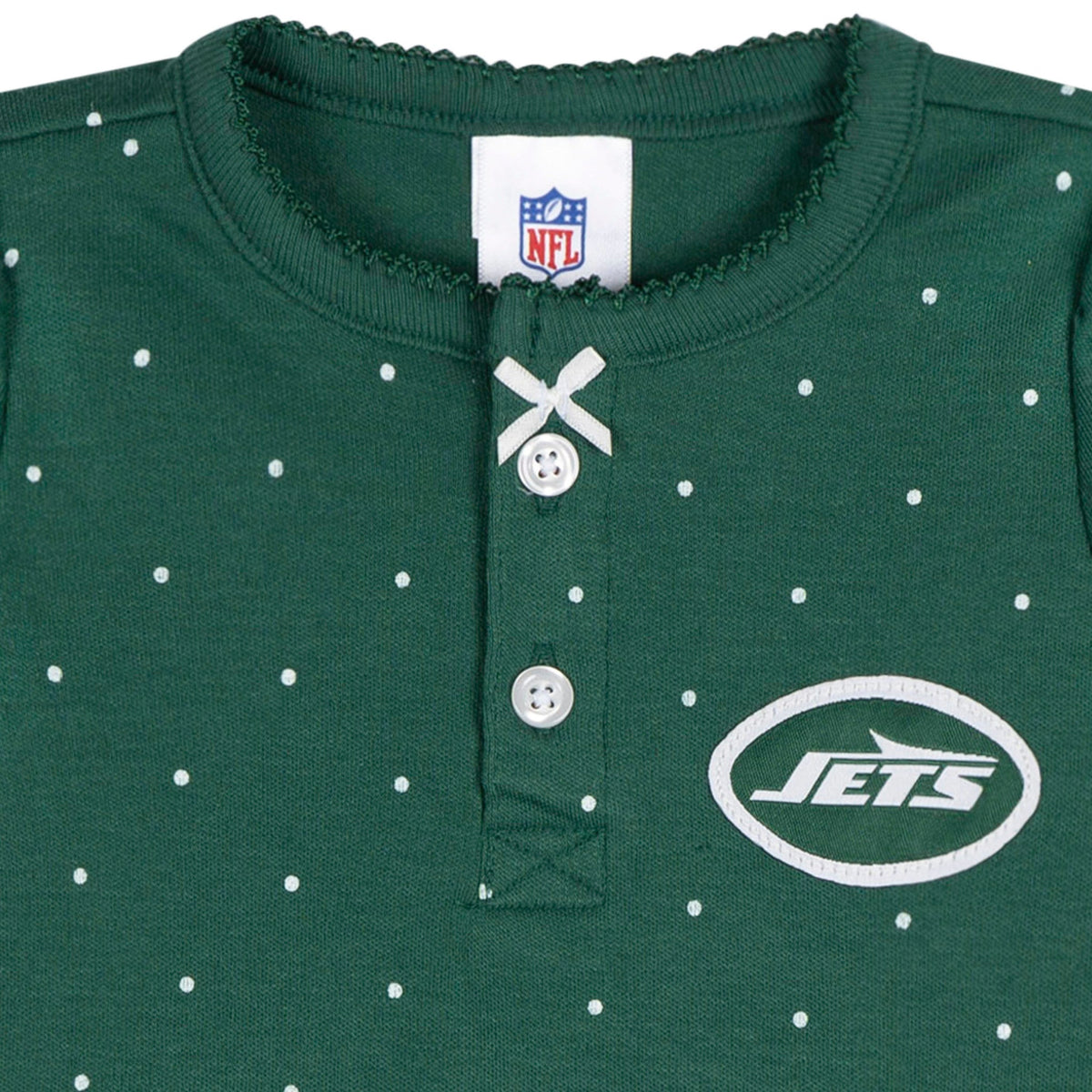 Baby Girls New York Jets Footless Pajamas, view 2