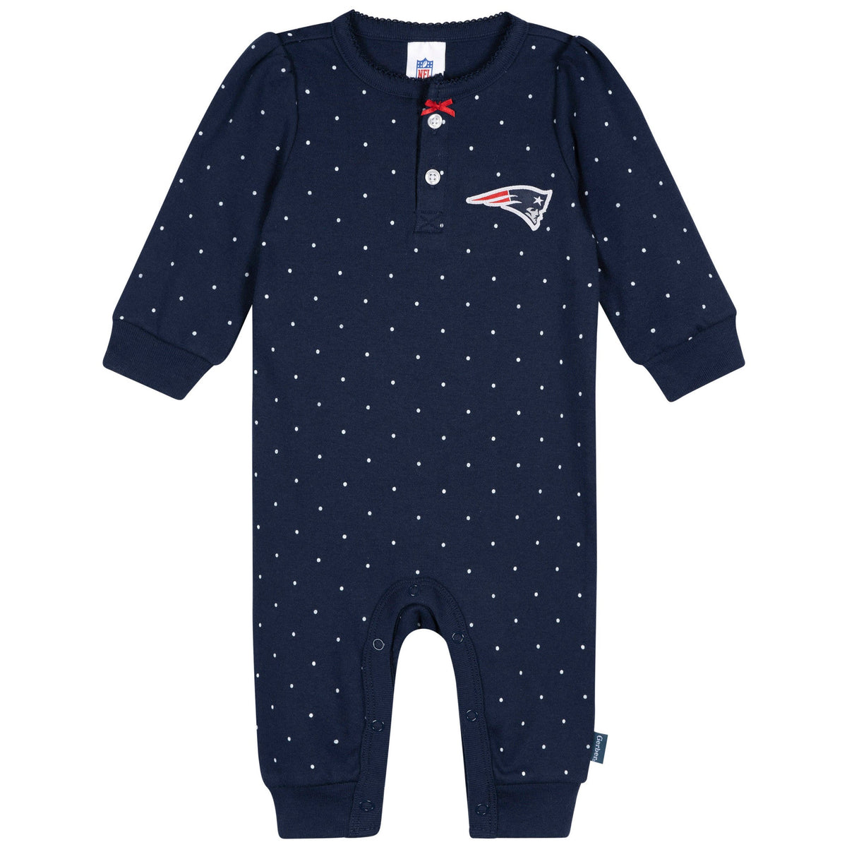 Baby Girls New England Patriots Footless Pajamas