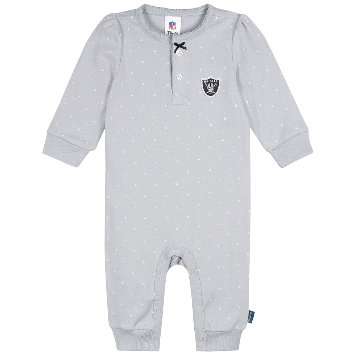 Baby Girls Las Vegas Raiders Footless Pajamas