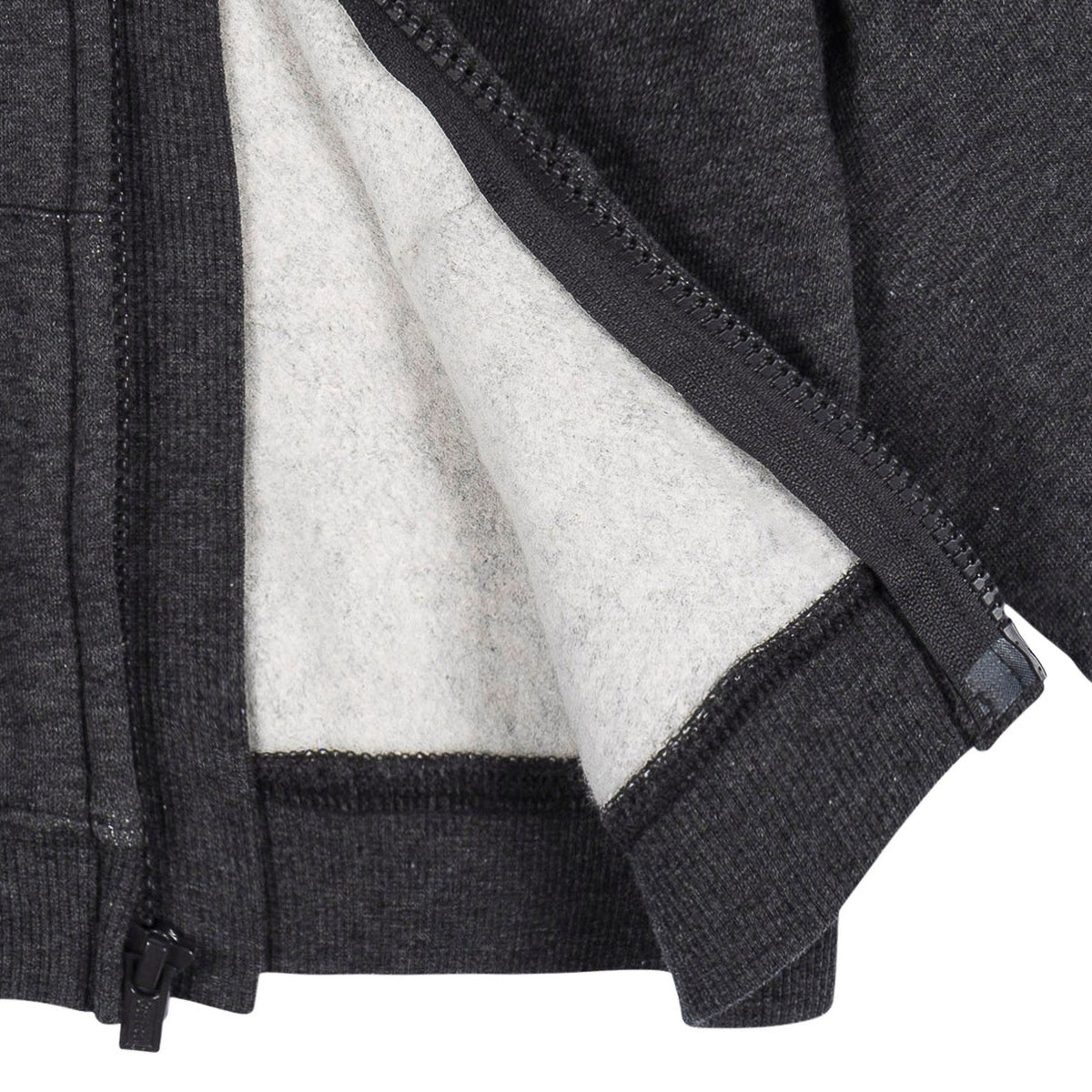 Baby Neutral Charcoal Heather Zip Front Sweatshirt-Gerber Childrenswear Wholesale